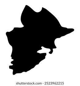 Mapa del distrito de Buikwe, división administrativa de Uganda. Ilustración vectorial.