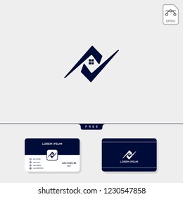 build architect, real estate creative logo template vector illustration and logo inspiration. business card design template include