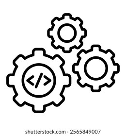 Build Automation Icon Element For Design