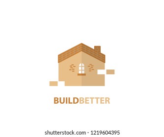 Build better decoration design logo- illustration