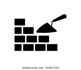 Build The Brick Construction Repair Fix Engineering Tool Equipment Image Vector Icon Logo Silhouette
