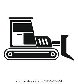 Build bulldozer icon. Simple illustration of build bulldozer vector icon for web design isolated on white background