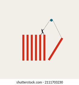 Build business vector concept. Symbol of strong growth, success, ambition, hard work. Minimal design eps10 illustration