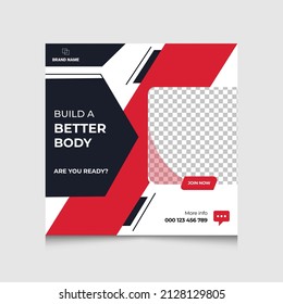 Build A Butter Body Fitness Social Media Post Template