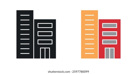 Build colored icon set. Stock Vector