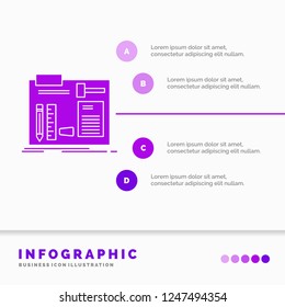 Build, construct, diy, engineer, workshop Infographics Template for Website and Presentation. GLyph Purple icon infographic style vector illustration.
