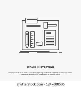 Build, Construct, Diy, Engineer, Workshop Icon. Line Vector Gray Symbol For UI And UX, Website Or Mobile Application