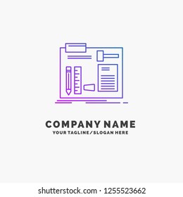 Build, construct, diy, engineer, workshop Purple Business Logo Template. Place for Tagline