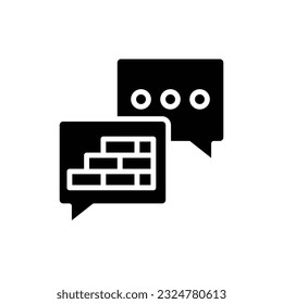 Ilustración vectorial de iconos rellenados de conversación de compilación