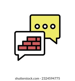 Build Conversation Icon Vector Illustration