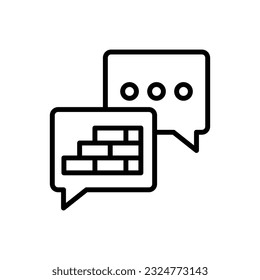 Build Conversation Icon Vector Illustration