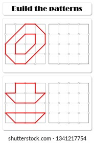 Build the correct patterns. Educational game for kids