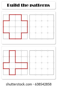 Build the correct patterns. Educational game for kids