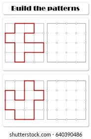 Build the correct patterns. Educational game for kids