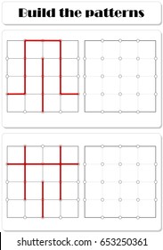 Build the correct patterns. Educational game for kids