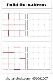 Build the correct patterns. Educational game for kids