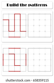 Build the correct patterns. Educational game for kids