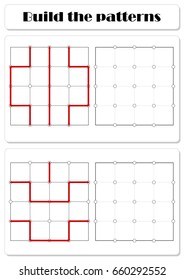 Build the correct patterns. Educational game for kids