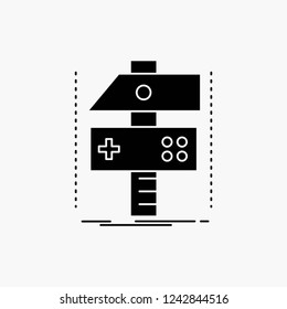 Build, craft, develop, developer, game Glyph Icon. Vector isolated illustration