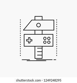 Build, craft, develop, developer, game Line Icon. Vector isolated illustration