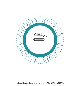 Build, design, develop, tool, tools Line Icon. Vector isolated illustration