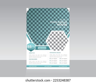 Build Dream Home Construction Flyer A4 size template ready for print