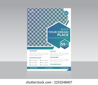Build Dream Home Construction Flyer A4 size template ready for print