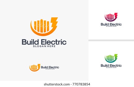 Build Electricity logo template, Electricity logo designs vector