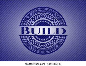 Build emblem with jean background