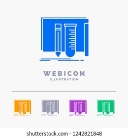 build, equipment, fab, lab, tools 5 Color Glyph Web Icon Template isolated on white. Vector illustration