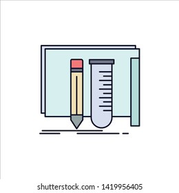 build, equipment, fab, lab, tools Flat Color Icon Vector