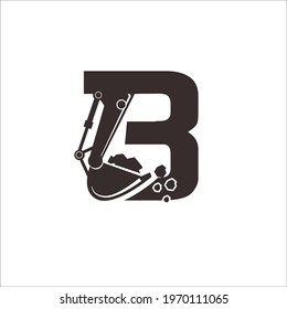 build excavator construction logo designs simple modern