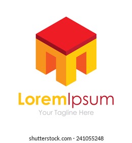 Build a happy house 3D element icons business logo 