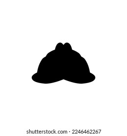 Icono de casco de construcción. Símbolo de fondo de póster de seguridad de trabajo de estilo sencillo. Construir un elemento de diseño de logotipo de marca de casco. Construir la impresión de camisetas con casco. Vector para pegatinas.
