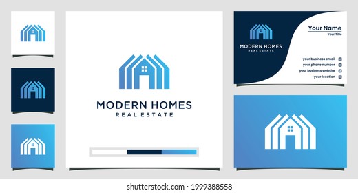 Build house logo with flat art style. home build abstract for logo