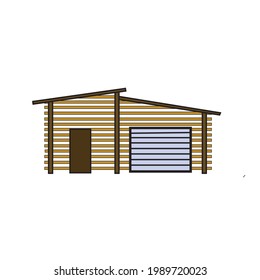 to build a house requires a lot of ideas and wood, flat vector icon.
