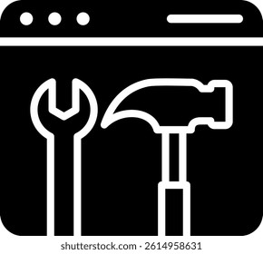 Build Icon Glyph Vector Illustration