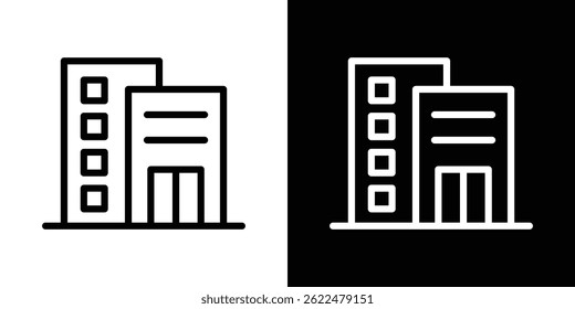 Build icon shape graphic simple plain clipart symbol. thin line outline art