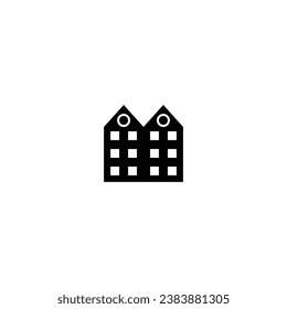 Icono de compilación. Símbolo de fondo de afiches de la empresa de construcción de estilo sencillo. Crear un elemento de diseño de logotipo de marca. impresión de camisetas. Vector para pegatinas.