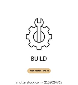 build icons  symbol vector elements for infographic web