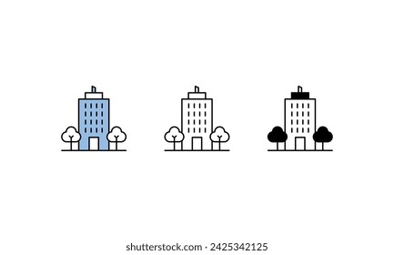 Build icons vector strock illustration