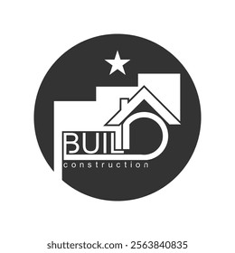 Build logo design simple concept Premium Vector