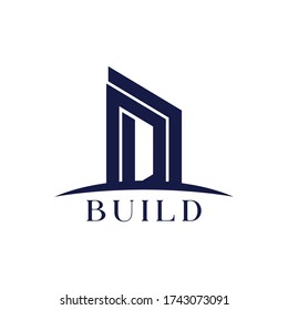 logotipo de construcción, construcción moderna, concepto