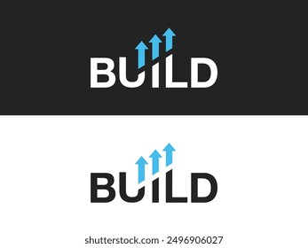 Construye el Vector del logo. Logotipo De Negocios Financieros Y De Marketing.