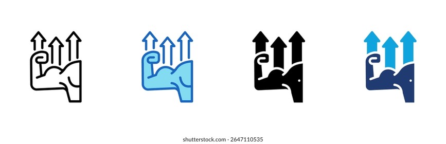 Icono de Build Muscle Multi Style Ilustración vectorial