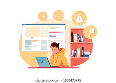 Build an Online Store Vector Illustration Concept