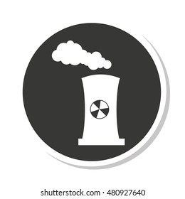 build plant factory pollution icon vector illustration design