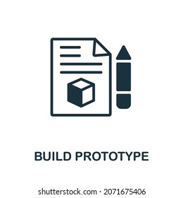 Build Prototype icon. Monochrome sign from digital transformation collection. Creative Build Prototype icon illustration for web design, infographics and more
