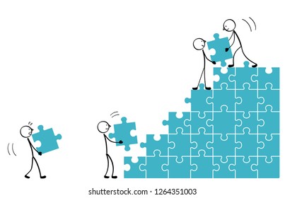 Build the puzzle staircase