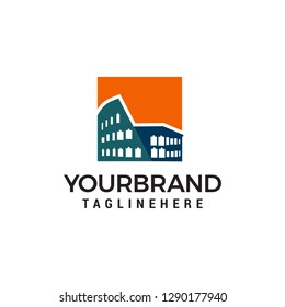 build Rome logo. logo of Rome Coliseum Template vector
